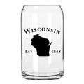 Wisconsin 1848 Can Glass