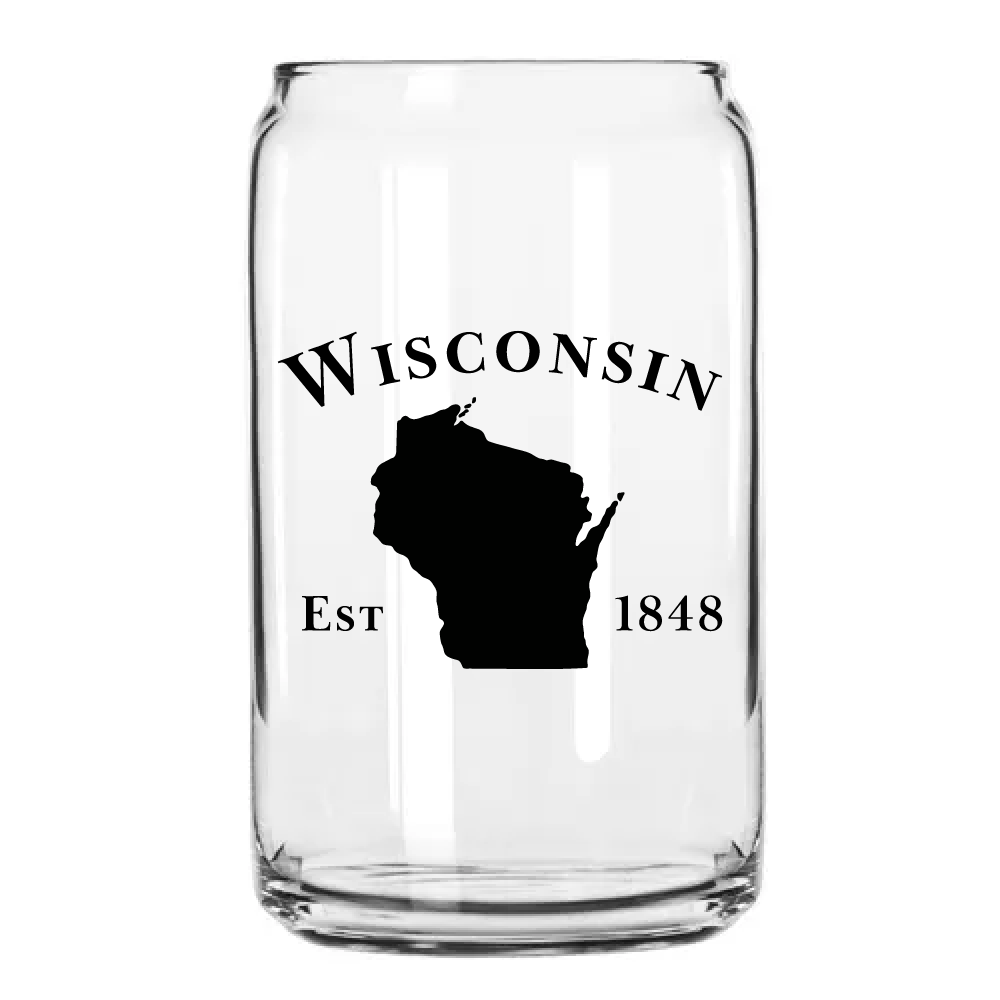 Wisconsin 1848 Can Glass