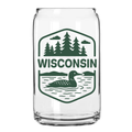 Wisconsin Loon Can Glass