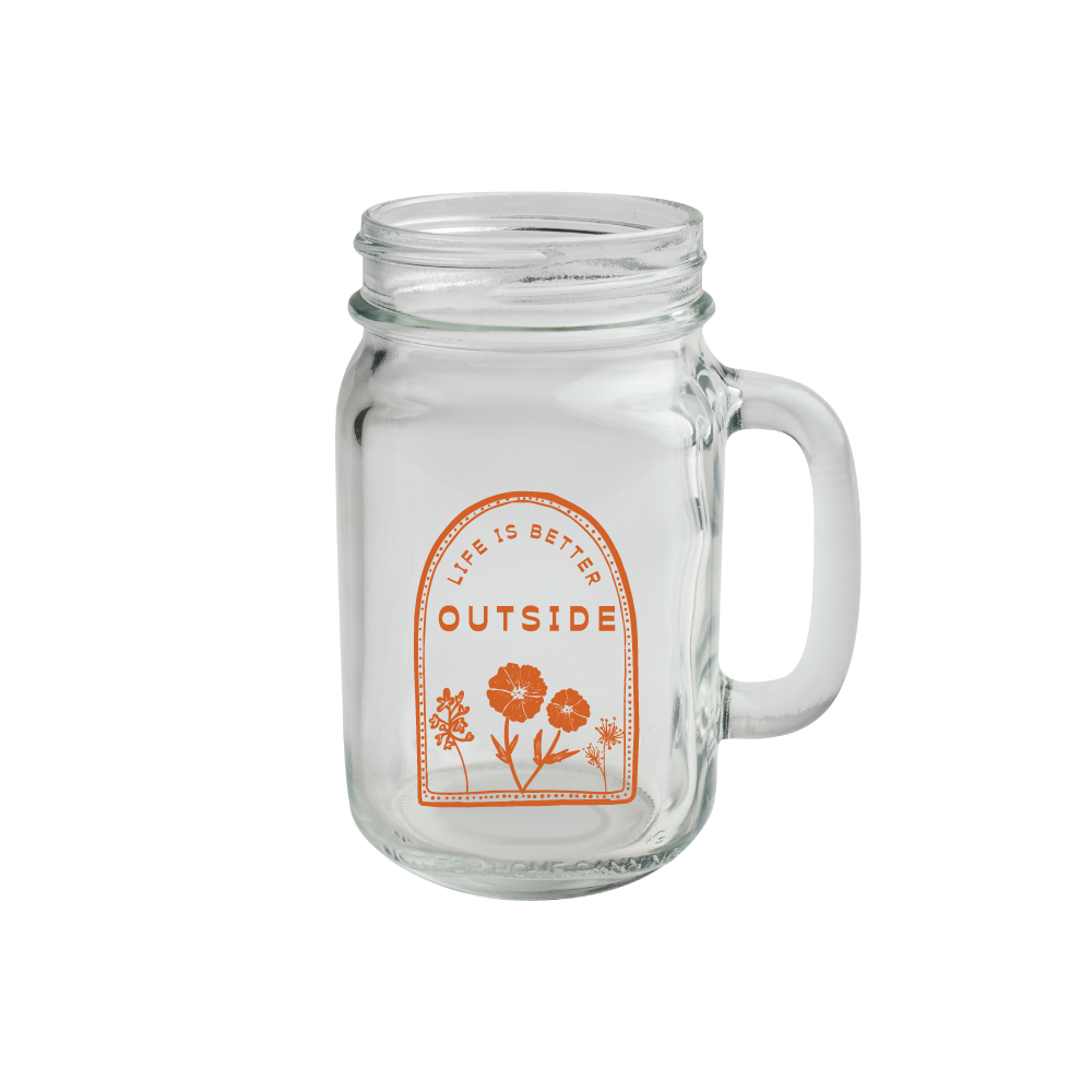 Life is Better Outside Mason Jar Mug