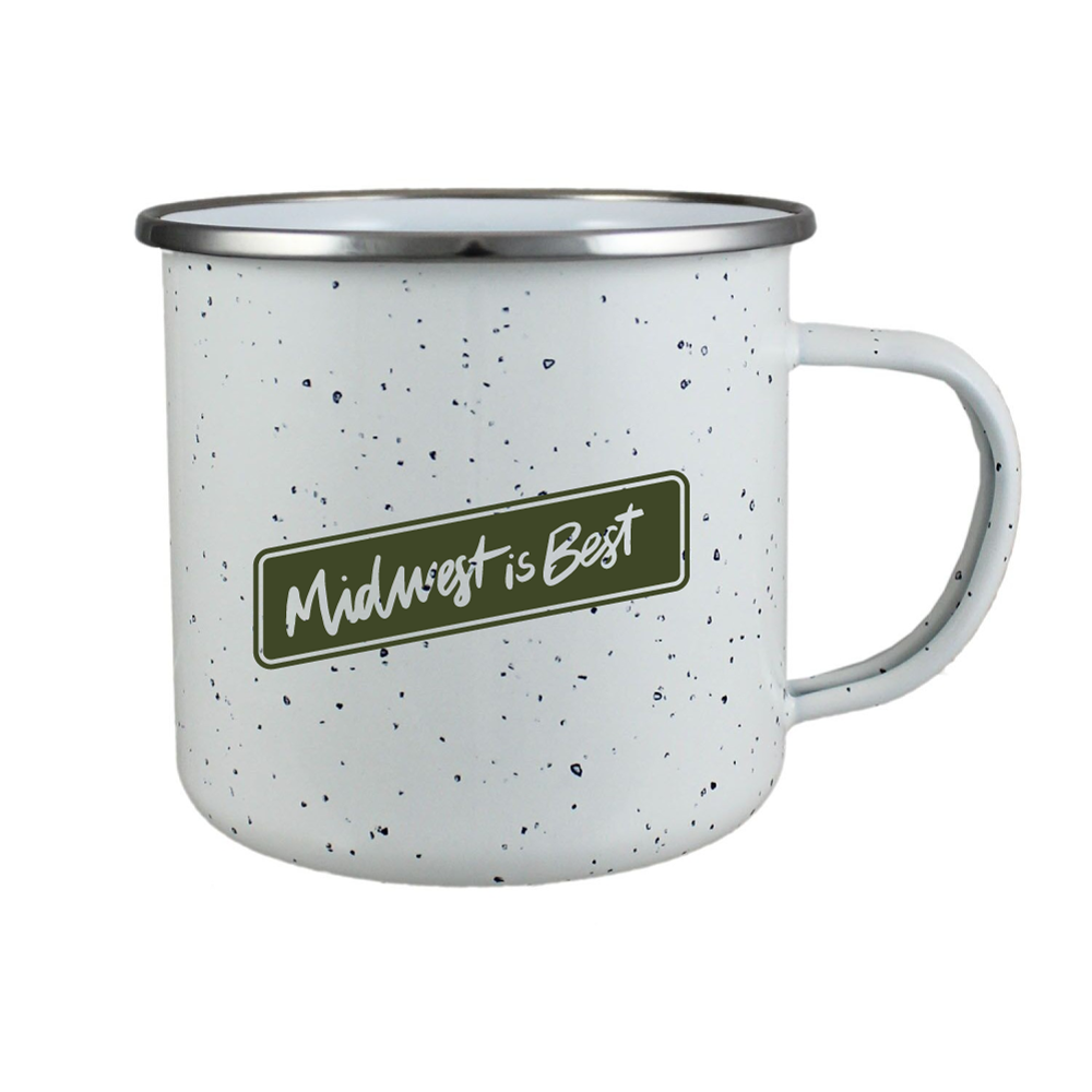 Midwest is Best Enamel Campfire Mug