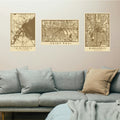 Engraved Wooden Decor Minnesota City Maps