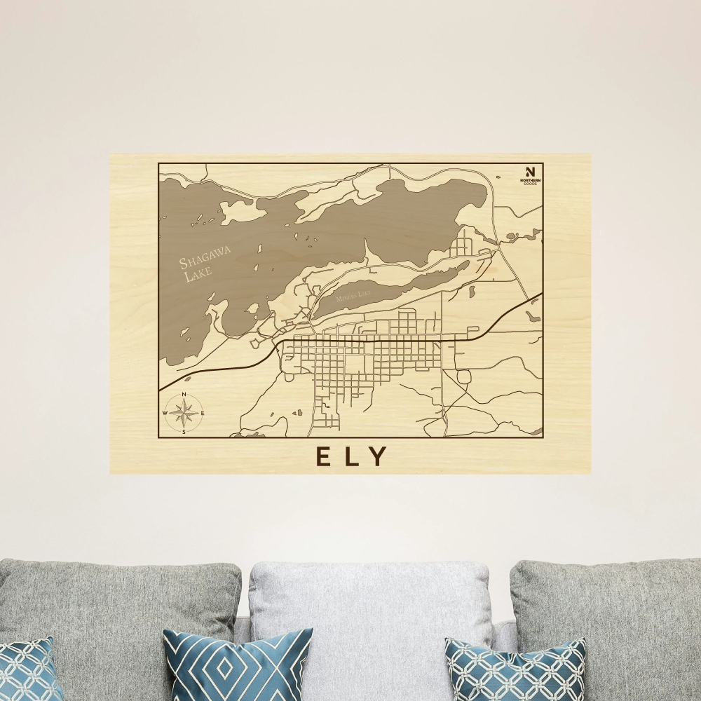 Engraved Wooden Decor Minnesota City Maps